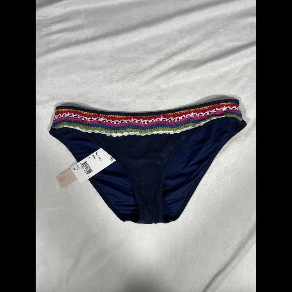 NWT‎ $84 Nanette Lepore Peace Love Charmer Bikini Bottoms [ Small ]